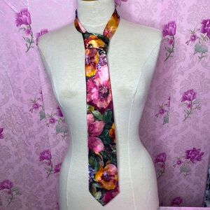 🌹 Grenadier 🌹 Vibrant Floral Tie
